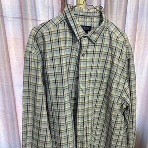 Austin Clothing Co. Men's Plaid Shirt - Cream and Black